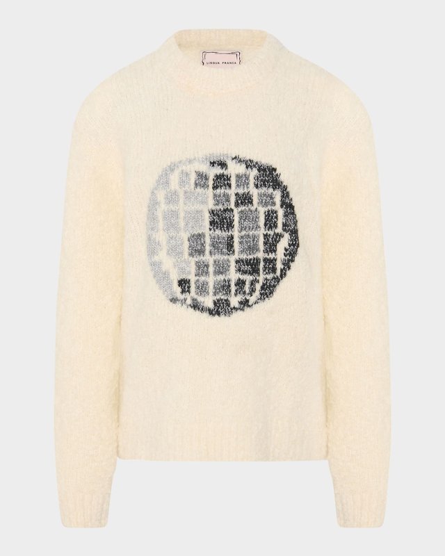 Crewneck Disco Ball Intarsia Sweat